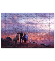 Cakapuzzle Sisli Ovaya Bakan Elsa ve Arkadaşları Puzzle Yapboz MDF (Ahşap) (500 Parça)