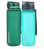 Uzspace 2'li Tritan Matara Seti 800 ml 14 Farklı Renk Seçeneği FiftyFifty (Royal Mavi - Yeşil)