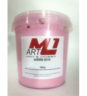 M1 ART Akrilik Sedef Boya 1kg - 5 Renk Seceneği (Pembe)