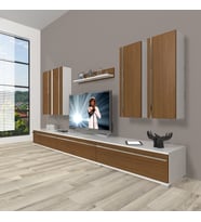 Decoraktiv Eko 8d Mdf Tv Ünitesi Tv Sehpası (Beyaz - Ceviz)