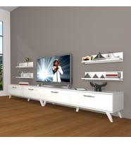Decoraktiv Eko 360R Slm Retro Tv Ünitesi Tv Sehpası (Beyaz)