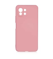 Xiaomi Mi 11 Lite Kılıf Özel Orijinal Lansman Serisi, İçi Kadife, Pürüzsüz Yumuşak ve Mat TPU Silikon (Açık Pembe)