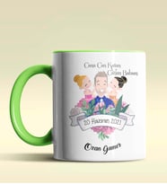 Kişiye Özel Cana Can Katan Canım Babam Temalı Siyah Kupa Bardak (Yeşil)
