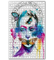 Cakapuzzle Başak Burcu Sulu Boya Çizim Görseli Puzzle Yapboz MDF (Ahşap) (1000 Parça)