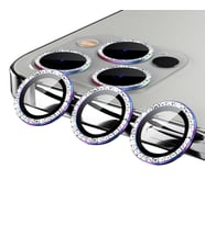 Apple iPhone 11 Pro CL-06 Renkli Taşlı Kamera Lens Koruyucu (Çok Renkli)
