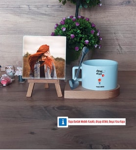 Ütopyalar Güzeldir Fotoğraflı Dekoratif Taş, Kupa Bardak Beyaz Hediye (Model 8)