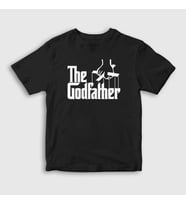 Presmono Unisex Çocuk Beyaz Logo Film Baba The Godfather T-Shirt 251827tt (Siyah)