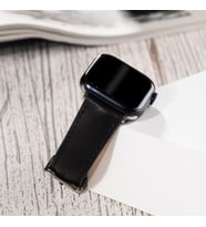 vagave Apple Watch Deri Kordon 2 3 4 5 6 7 42-44-45 mm Kişiye Özel 9 Renk (Siyah)
