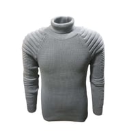 Ce-Ce 1003 Erkek Basic Tam Balıkçı Boğazlı Kazak - Yeşil (Gri)