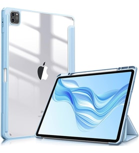 Apple iPad Pro 11 3. 4. Nesil Kılıf Grafiti Şeffaf Kalem Bölmeli A2435 A2759 A27 (Açık Mavi)