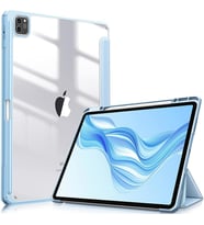 Apple iPad Pro 11 3. 4. Nesil Kılıf Grafiti Şeffaf Kalem Bölmeli A2435 A2759 A27 (Açık Mavi)