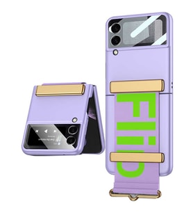 Samsung Galaxy Z Flip 3 Kılıf Flio Kıpta Kapak (Mor)