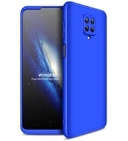 Redmi Note 9 Pro Kılıf Kamera Korumalı 360 Tam Koruma Ays (Mavi)