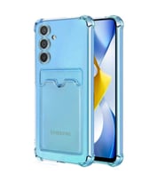 Microsonic Samsung Galaxy A25 Card Slot Shock Kılıf Şeffaf (Mavi)