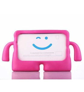 Samsung Galaxy Tab A8 10.5 SM-X200 2021 Kılıf Çocuklara Özel Silikon Kılıf (Koyu Pembe)