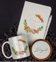 Kişiye Özel Defter Kalem Kupa Ve Bardak Altlığı Hediye Seti 103863 (Model 2)