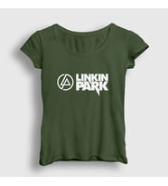 Presmono Kadın Sarı Logo V2 Linkin Park T-Shirt 98241tt (Haki)