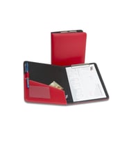 Kapaklı Sekreterlik A5 100 Yaprak Kapasiteli Rainbow Cilp Board Vegan 18,5x23 cm (Kırmızı)
