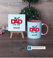 Babaya Hediye Dekoratif Taş, Kupa Bardak Kırmızı Hediye Babaya Doğum Günü Hediyesi (Model 5)
