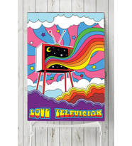 Psychedelic Indie Tarzı Renkli Posterler - 15 Farklı Tasarım ve Ebat (Yeşil)