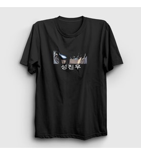 Presmono Unisex Beyaz Arise Sung Jinwoo Solo Leveling T-Shirt 434541tt (Siyah)