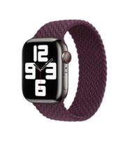 Uyumlu Model Apple Watch 7 8 45mm Kordon Large Örgü Solo Loop Kordon 32 (Koyu Mor)
