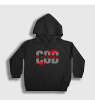 Presmono Unisex Çocuk Beyaz Oyun Call Of Duty Warzone Kapüşonlu Sweatshirt 513067tt (Siyah)