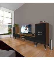 Decoraktiv Eko ON2 Slm Dvd Silver Tv Ünitesi Tv Sehpası (Siyah - Ceviz)