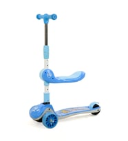 Zoomy Oturaklı  Işıklı Katlanabilir Scooter (Mavi)