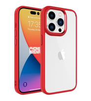 Apple iPhone 15 Pro Max Kılıf Krom Kılıf (Kırmızı)