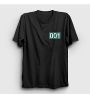 Presmono Unisex Beyaz Oh LL Nam 001 Squid Game T-Shirt 261070tt (Siyah)