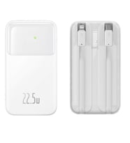 Baseus Comet Series 10000mAh 22.5W Hızlı Şarj Dijital Göstergeli Powerbank (Beyaz)