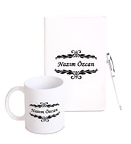 Kişiye Özel Defter Kalem Kupa Seti (Model 4)