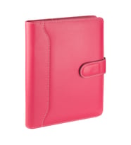 Organizer Ajanda Kılıflı Tarihli Çizgili 168 Yaprak 17x24 Defterli Dilli Mıknatıslı Rainbow Vegan 20x26 cm (Fuşya)