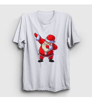 Presmono Unisex Sarı Dabbing Noel Baba Santa Claus Yılbaşı T-Shirt 269060tt (Beyaz)