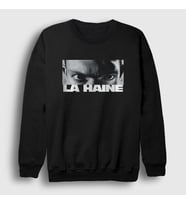 Presmono Unisex Beyaz Vinz Eyes Film La Haine Sweatshirt 500118tt (Siyah)