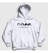 Presmono Unisex Gri Heads The Big Bang Theory Kapüşonlu Sweatshirt 181372tt (Beyaz)