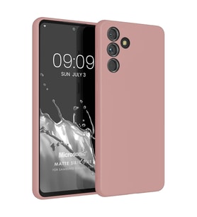Microsonic Matte Silicone Samsung Galaxy A55 Kılıf Siyah (Rose)