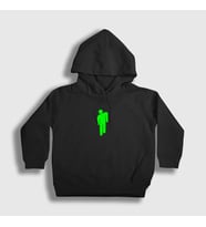 Presmono Unisex Çocuk Beyaz Blohsh Billie Eilish Kapüşonlu Sweatshirt 153949tt (Siyah)