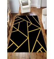 Dijital Kaymaz Taban Yıkanabilir Salon Halısı Mutfak Halısı Koridor Halısı Yolluk ND-HS-518 (Gold)