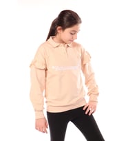 Toontoy Kız Çocuk Nakışlı Sweatshirt (Bej)