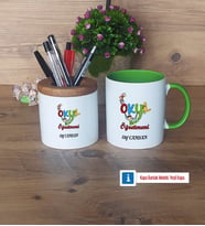 Okul Öncesi Öğretmeni Kalemlik, Kupa Bardak T Kişiye Özel Hediye Öğretmenler Günü Hediyesi (Model 14)