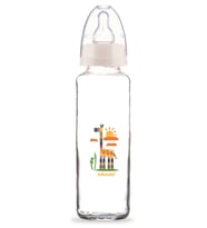 Bebedor Desenli Cam Biberon 250ML (Kod:31302) Seçenekli (Mavi)