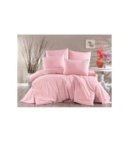 Çift Kişilik Ranforce Lila Nevresim Takımı (Pembe)