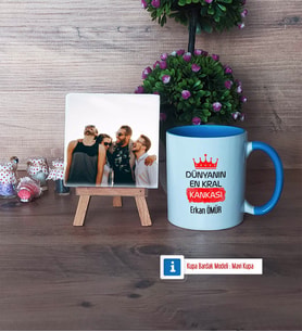 Arkadaşa Hediye Fotoğraflı Dekoratif Taş, Kupa Bardak Beyaz HediyeDoğum Günü Hediyesi (Model 4)