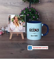 Eczacı Fotoğraflı Dekoratif Taş, Kupa Bardak Beyaz Hediye (Model 3)