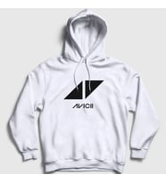 Presmono Unisex Beyaz Logo Dj Avicii Kapüşonlu Sweatshirt 439073tt (Beyaz)