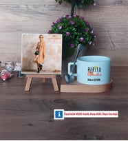 Harita Mühendisi Fotoğraflı Dekoratif Taş, Kupa Bardak Beyaz Hediye (Model 8)