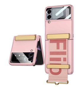 Samsung Galaxy Z Flip 3 Kılıf Flio Kıpta Kapak (Pembe)