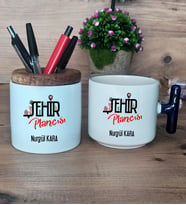 Şehir Plancısı Hediye Sepeti Kupa Bardak T Kulplu, Kalemlik Hediyeleri Şehir Plancısına Hediye (Model 2)